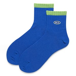 Blue Color Logo Embroidered Socks