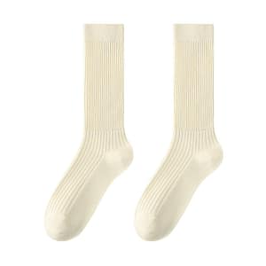 Solid Double Cylinder Socks For Women