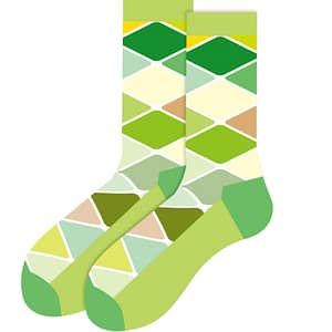 Mens Classic Green Argyle Socks Supplier